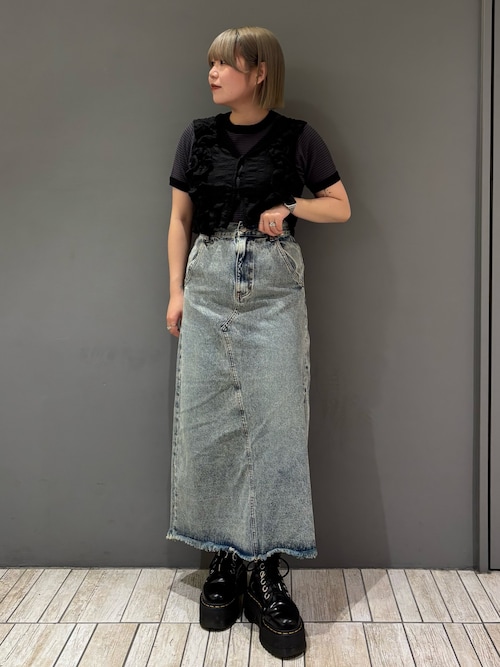 2WAYフリルノースリーブトップス