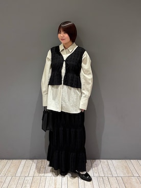 「KBF（ケイビーエフ）のアイテム（ジャケット/アウター）」を使った、nagisaさん（レディース・154cm）の春コーディネート