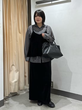 「アイテム（ボストンバッグ）」を使った、nagisaさん（レディース・154cm）の秋コーディネート