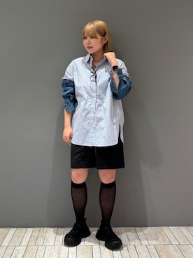 「アイテム（メガネ）」を使った、nagisaさん（レディース・154cm）の夏コーディネート