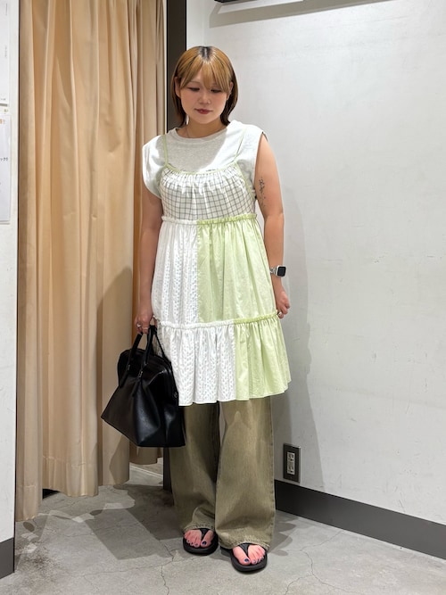 ノースリーブプリントカットソー