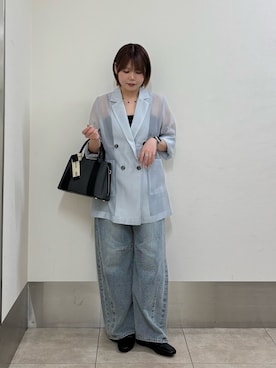 「SMELLY（スメリー）のハートビーズネックレス（ネックレス、ブラック系）」を使った、nagisaさん（レディース・154cm）の春コーディネート