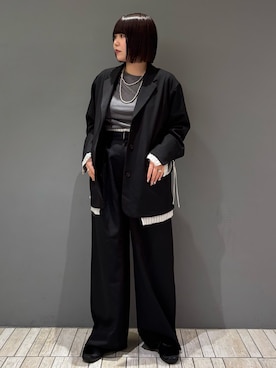「KBF（ケイビーエフ）のアイテム（ジャケット/アウター）」を使った、nagisaさん（骨格ストレート・レディース・153cm）の冬コーディネート