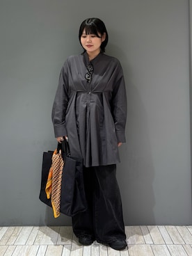 「アイテム（バンダナ/スカーフ）」を使った、nagisaさん（レディース・154cm）の秋コーディネート