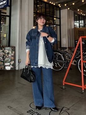 「KBF（ケイビーエフ）のアイテム（ブルゾン）」を使った、nagisaさん（レディース・154cm）の冬コーディネート