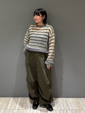 「骨格ストレート」｜「KBF（ケイビーエフ）のアイテム（ニット/セーター）」を使った、nagisaさん（レディース・154cm）の秋コーディネート