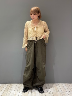 「カーキ」｜nagisaさん（レディース・154cm）の夏コーディネート