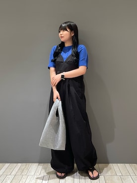 「ラメ」｜「アイテム（オールインワン・サロペット）」を使った、nagisaさん（レディース・153cm）の夏コーディネート
