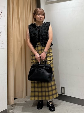「骨格ストレート」｜「KBF（ケイビーエフ）のアイテム（ニット/セーター）」を使った、nagisaさん（レディース・154cm）の夏コーディネート