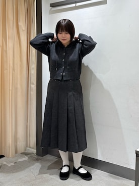 「アイテム（アクセサリー、ブラック系）」を使った、nagisaさん（レディース・154cm）の冬コーディネート