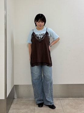 「KBF（ケイビーエフ）のアイテム（シューズ）」を使った、nagisaさん（レディース・154cm）の春コーディネート