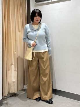 「骨格ストレート」｜「KBF（ケイビーエフ）のアイテム（ニット/セーター）」を使った、nagisaさん（レディース・154cm）の秋コーディネート