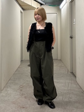 「KBF（ケイビーエフ）のアイテム（キャミソール）」を使った、nagisaさん（レディース・154cm）の秋コーディネート