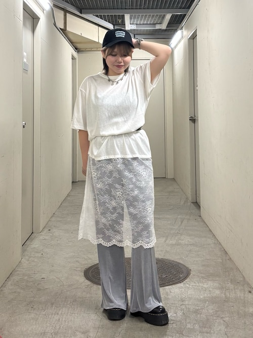 レースヘムカットワンピース