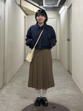 「アイテム（ダウンジャケット/コート）」を使った、nagisaさん（レディース・154cm）の秋コーディネート