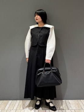 「アイテム（ボストンバッグ）」を使った、nagisaさん（レディース・154cm）の秋コーディネート