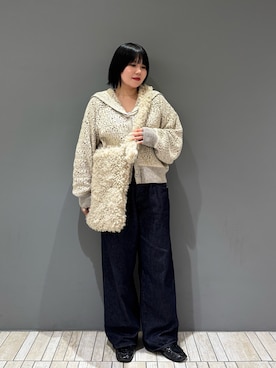 「骨格ストレート」｜「KBF（ケイビーエフ）のアイテム（ニット/セーター）」を使った、nagisaさん（レディース・154cm）の秋コーディネート