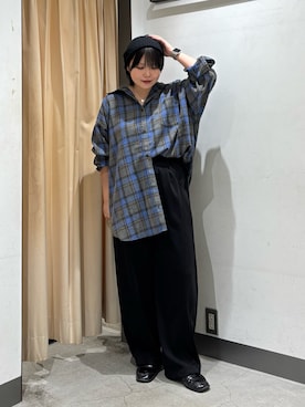 「アイテム（ニットキャップ/ビーニー）」を使った、nagisaさん（レディース・154cm）の秋コーディネート