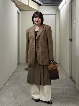 「アイテム（ボストンバッグ）」を使った、nagisaさん（レディース・154cm）の秋コーディネート