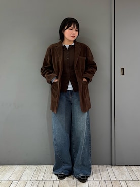 「HARUTA（ハルタ）の『別注』HARUTA×DOORS　キルトローファー（ローファー）」を使った、nagisaさん（レディース・154cm）の秋コーディネート