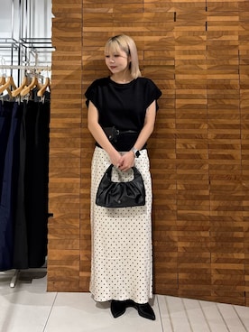 「アイテム（ハンドバッグ、ブラック系）」を使った、nagisaさん（レディース・154cm）の秋コーディネート