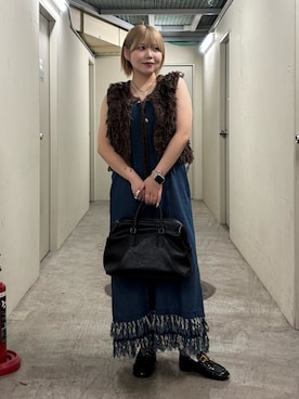 「骨格ストレート」｜「KBF（ケイビーエフ）のアイテム（ニット/セーター）」を使った、nagisaさん（レディース・154cm）の夏コーディネート