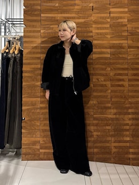 「SMELLY（スメリー）のダルメシアンハートモチーフネックレス（ネックレス、ブラック系）」を使った、nagisaさん（レディース・154cm）の秋コーディネート