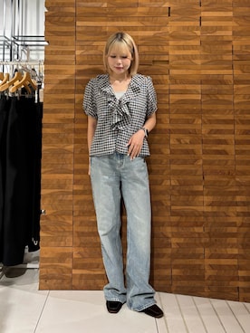「SMELLY（スメリー）のダルメシアンハートモチーフネックレス（ネックレス、ブラック系）」を使った、nagisaさん（レディース・154cm）の秋コーディネート