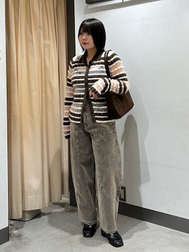 「アイテム（ボストンバッグ）」を使った、nagisaさん（レディース・154cm）の秋コーディネート