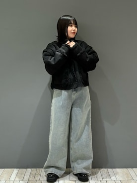 「リバーシブル」｜「アイテム（その他アウター）」を使った、nagisaさん（レディース・153cm）の秋コーディネート