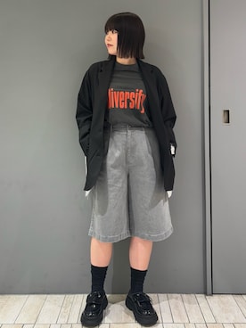 「KBF（ケイビーエフ）のアイテム（ジャケット/アウター）」を使った、nagisaさん（骨格ストレート・レディース・153cm）の春コーディネート