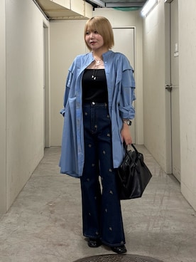 「KBF（ケイビーエフ）のアイテム（キャミソール）」を使った、nagisaさん（レディース・154cm）の秋コーディネート