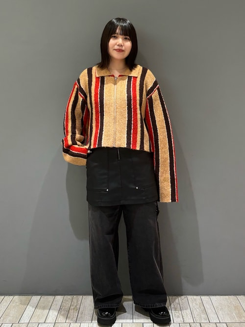 セール】フロントZIPストライプカーディガン（カーディガン/ボレロ