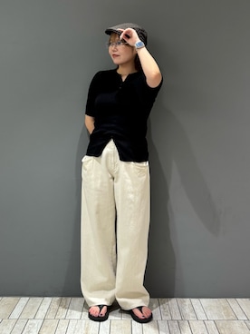 「OOFOS（ウーフォス）のアイテム」を使った、nagisaさん（骨格ストレート・レディース・154cm）の夏コーディネート
