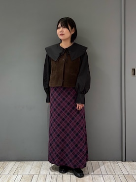 「アイテム（ローファー）」を使った、nagisaさん（レディース・154cm）の秋コーディネート