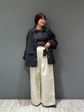 「KBF（ケイビーエフ）のポケットディティールジャケット（その他アウター、グレー系）」を使った、nagisaさん（レディース・154cm）の春コーディネート