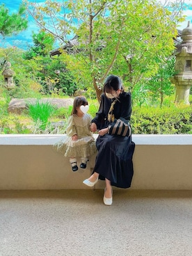 「apres jour mignon（アプレジュールミニョン）のアイテム（ワンピース/ドレス）」を使った、まぴさん（レディース・155cm）の春コーディネート