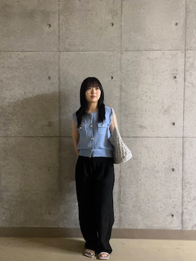 「メタルバッグ」｜Nanaさん（レディース・155cm）の夏コーディネート