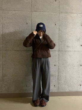「アイテム（その他アウター）」を使った、Nanaさん（レディース・155cm）の秋コーディネート