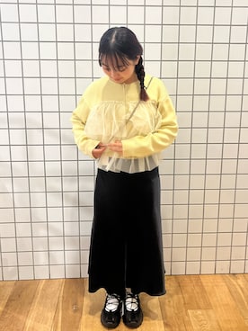 「ナロースカート」｜Nanaさん（レディース・155cm）の秋コーディネート