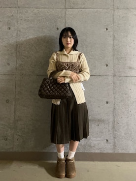 「アイテム（キャミソール）」を使った、Nanaさん（レディース・155cm）の秋コーディネート