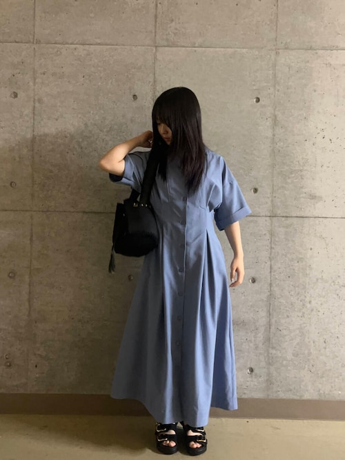 ウエストタックシャツワンピース