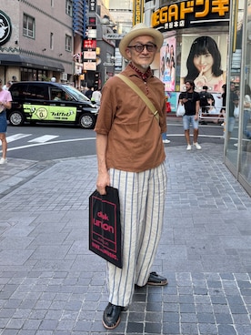 「アイテム（ストール/ショール）」を使った、amorehirosukeさん（メンズ・173cm）の秋コーディネート
