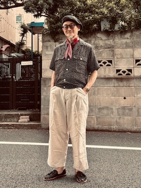 「HAVERSACK（ハバーザック）のアイテム」を使った、amorehirosukeさん（メンズ・173cm）の夏コーディネート