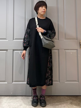 「デニムライク」｜namikiさん（レディース・166cm）の冬コーディネート
