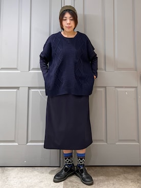「FRAPBOIS」｜「アイテム（帽子）」を使った、namikiさん（レディース・166cm）の秋コーディネート