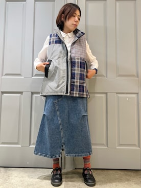 「FRAPBOIS」｜「アイテム（その他アウター）」を使った、namikiさん（レディース・166cm）の秋コーディネート