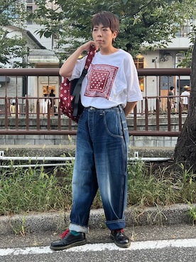 「ジェンダーレス」｜「アイテム（パンツ）」を使った、namikiさん（レディース・166cm）の夏コーディネート