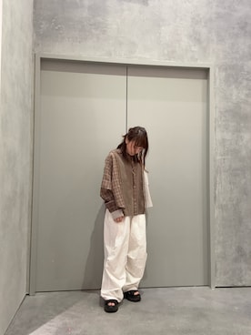 「アイテム（カーゴパンツ）」を使った、yuu さん（レディース・147cm）の夏コーディネート