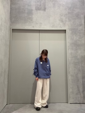 「アイテム（スウェットパンツ）」を使った、yuu さん（レディース・147cm）の秋コーディネート